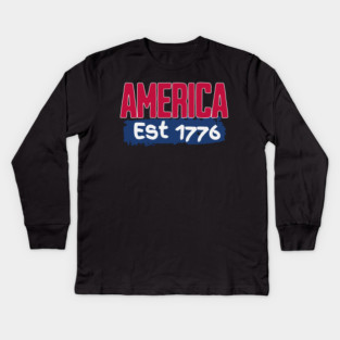 America Est 1776 Kids Long Sleeve T-Shirt
