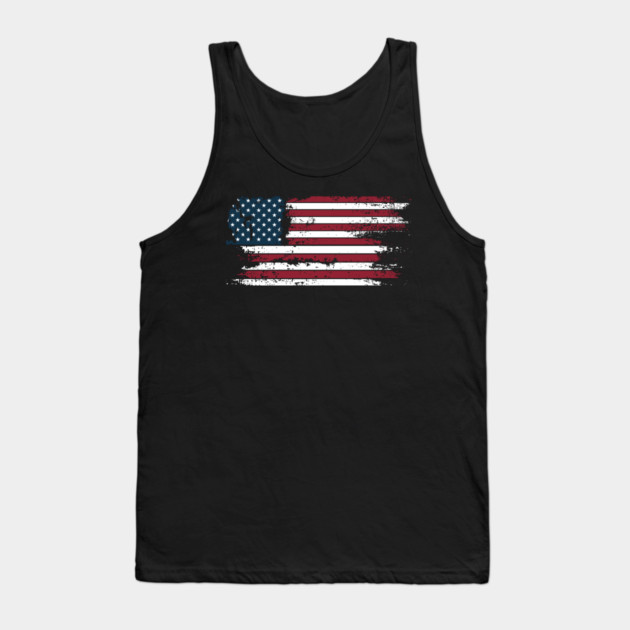 Us Flag Tank Top by Pixel Threads 