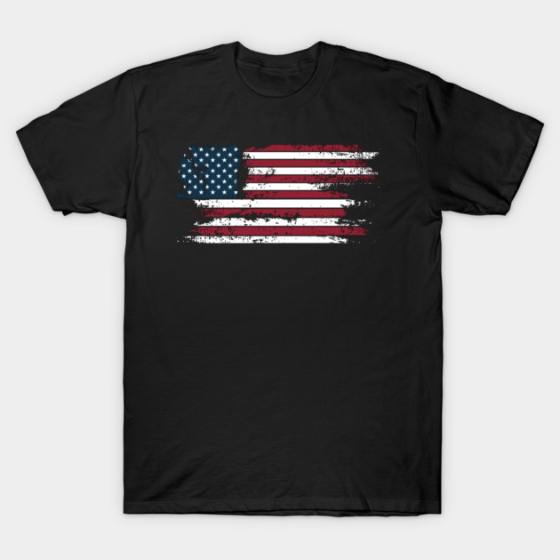Us Flag T-Shirt by Pixel Threads 