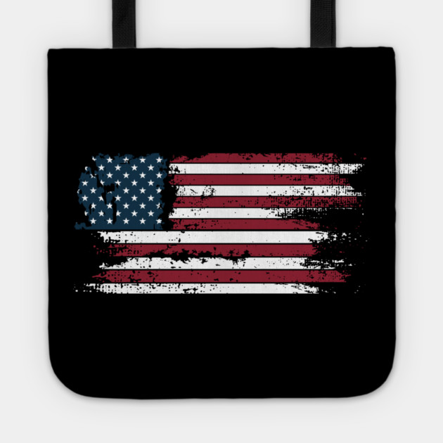 Us Flag Tote by Pixel Threads 