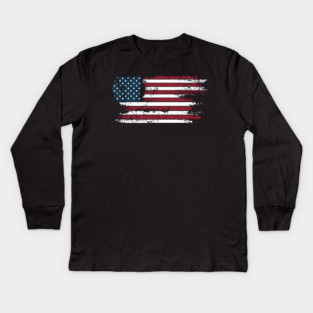 Us Flag Kids Long Sleeve T-Shirt
