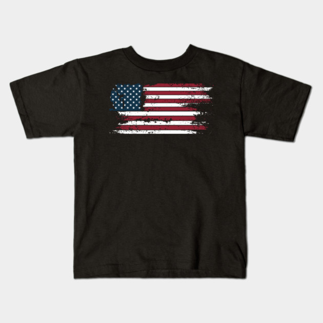 Us Flag Kids T-Shirt by Pixel Threads 