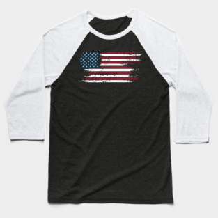 Us Flag Baseball T-Shirt