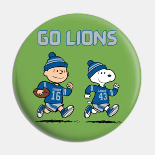Go Lions - Snoopy and Charlie Brown M303 Pin