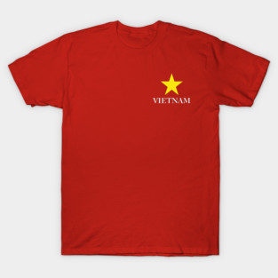 Vietnam Heritage - Proud Vietnamese Star - Minimalist Back Print Map T-Shirt