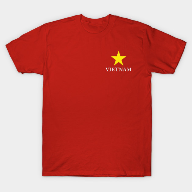 Vietnam Heritage - Proud Vietnamese Star - Minimalist Back Print Map by Pixel Threads 