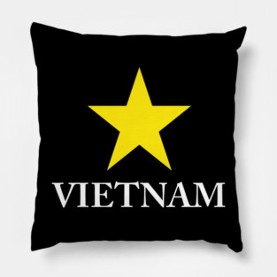 Vietnam Heritage - Proud Vietnamese Star - Minimalist Back Print Map Pillow