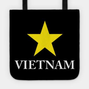 Vietnam Heritage - Proud Vietnamese Star - Minimalist Back Print Map Tote