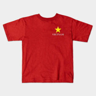 Vietnam Heritage - Proud Vietnamese Star - Minimalist Back Print Map Kids T-Shirt