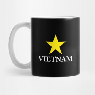 Vietnam Heritage - Proud Vietnamese Star - Minimalist Back Print Map Mug