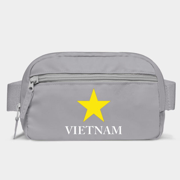 Vietnam Heritage - Proud Vietnamese Star - Minimalist Back Print Map by Pixel Threads 