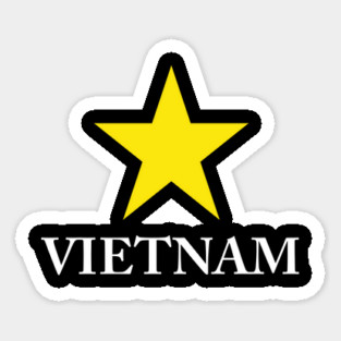 Vietnam Heritage - Proud Vietnamese Star - Minimalist Back Print Map Magnet