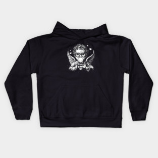 Cupid Valentine Blowing Bubble Kids Hoodie