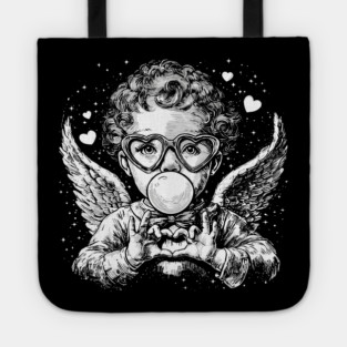 Cupid Valentine Blowing Bubble Tote