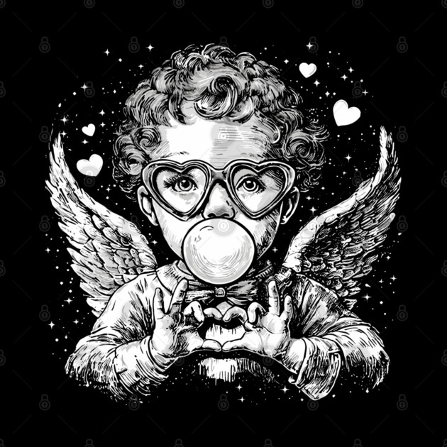 Cupid Valentine Blowing Bubble by JessArty