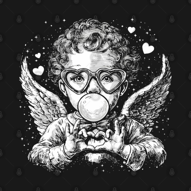 Cupid Valentine Blowing Bubble by JessArty