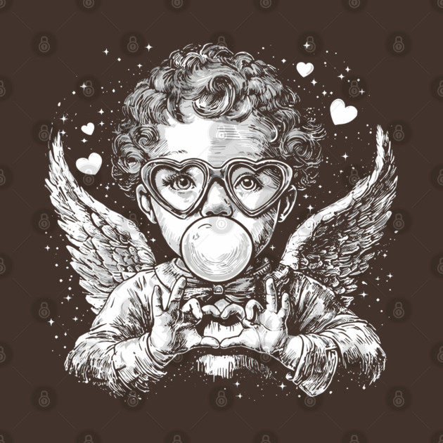 Cupid Valentine Blowing Bubble by JessArty