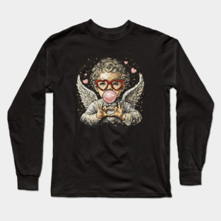 Cupid Blowing Bubble Valentine Long Sleeve T-Shirt