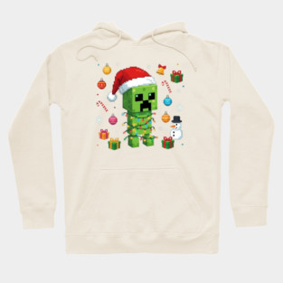 Minecraft Creeper Christmas Hoodie