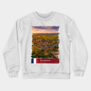 Carcassonne, France [Brush Strokes] Crewneck Sweatshirt