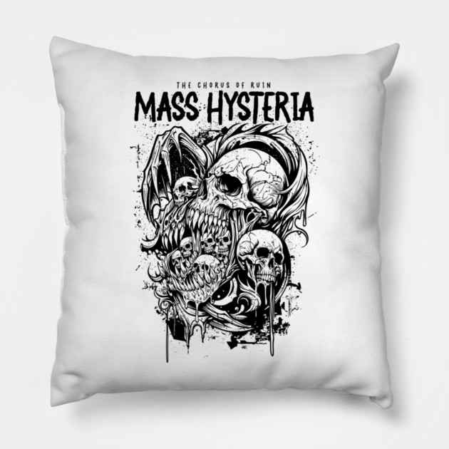 MASS HYSTERIA Pillow by artslaves