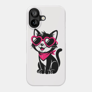 Cheeky Black Cat Phone Case