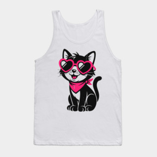 Cheeky Black Cat Tank Top