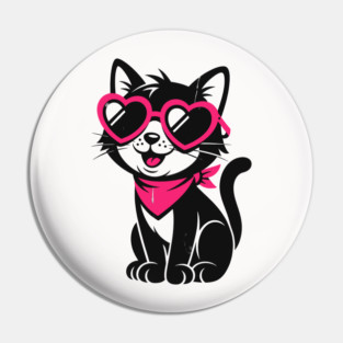 Cheeky Black Cat Pin