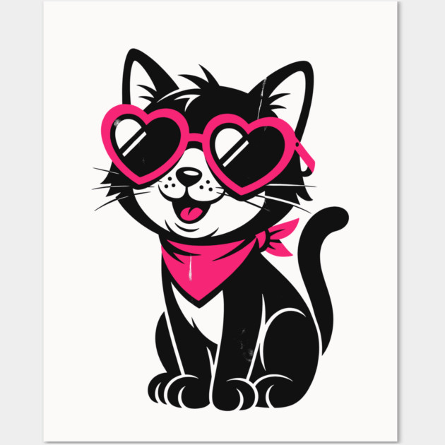 Cheeky Black Cat Wall Art by CreativeSage