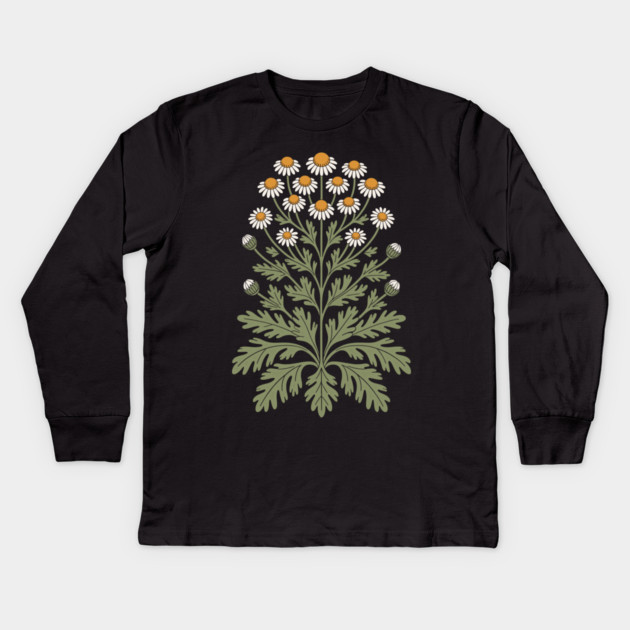 Chamomile Kids Long Sleeve T-Shirt by CreativeSage