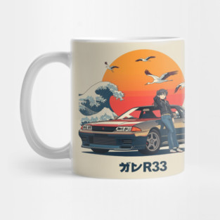 Retro Car and Rider Mug