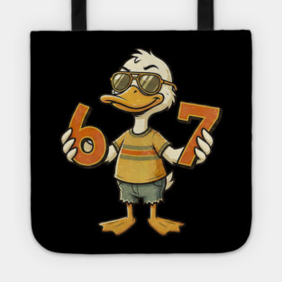 67 Meme Cute Duck 6 7 Funny Six Seven Tote