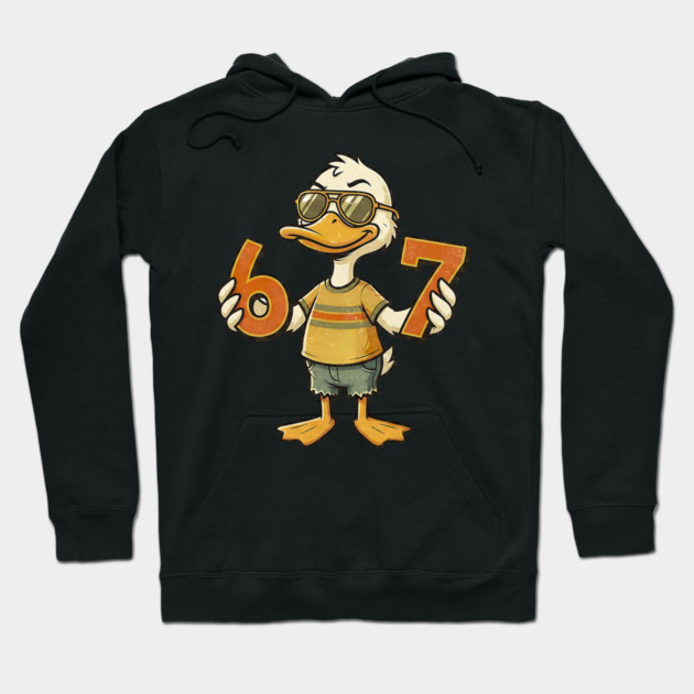 67 Meme Cute Duck 6 7 Funny Six Seven Hoodie by yangho