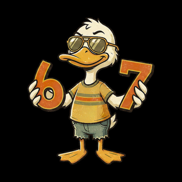 67 Meme Cute Duck 6 7 Funny Six Seven by yangho