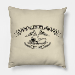 Classic Collegiate Athletics Varsity Football Est. 1923 Pillow