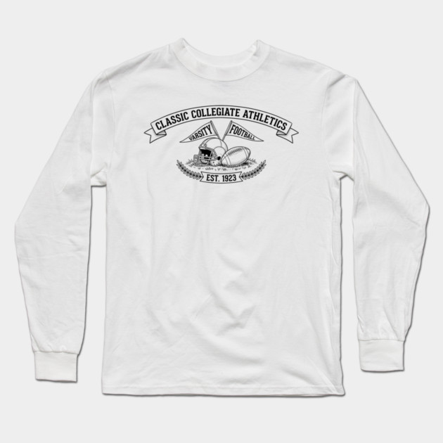 Classic Collegiate Athletics Varsity Football Est. 1923 Long Sleeve T-Shirt by ArtistTee ⭐⭐⭐⭐⭐