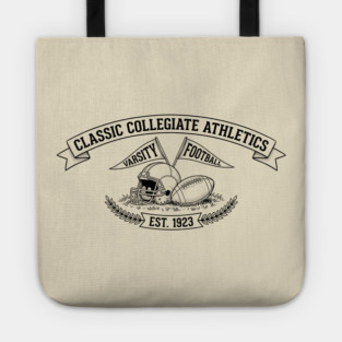 Classic Collegiate Athletics Varsity Football Est. 1923 Tote