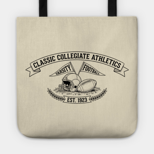 Classic Collegiate Athletics Varsity Football Est. 1923 Tote by ArtistTee ⭐⭐⭐⭐⭐