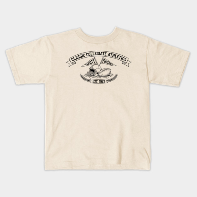 Classic Collegiate Athletics Varsity Football Est. 1923 Kids T-Shirt by ArtistTee ⭐⭐⭐⭐⭐