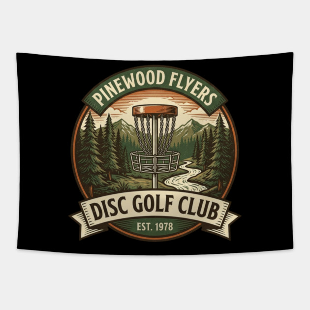Pinewood Flyers Disc Golf Club Est. 1978 Tapestry by ArtistTee ⭐⭐⭐⭐⭐