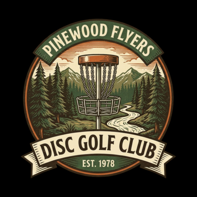 Pinewood Flyers Disc Golf Club Est. 1978 by ArtistTee ⭐⭐⭐⭐⭐