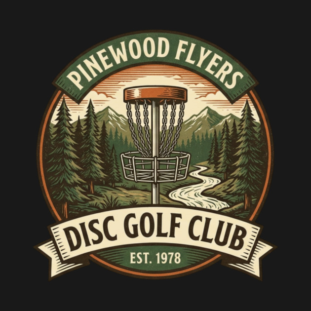 Pinewood Flyers Disc Golf Club Est. 1978 by ArtistTee ⭐⭐⭐⭐⭐