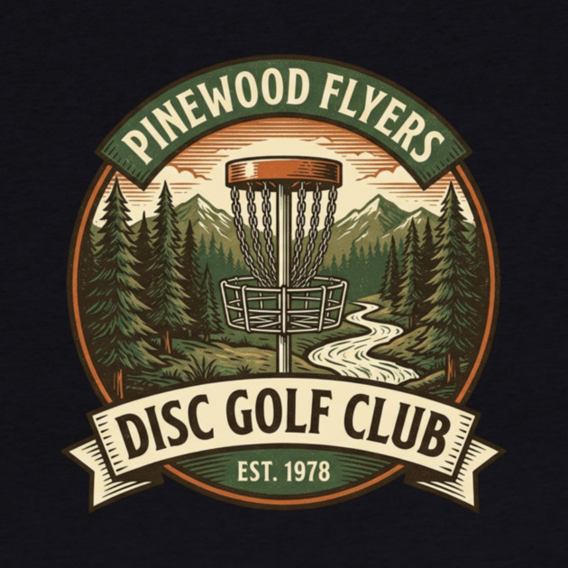 Pinewood Flyers Disc Golf Club Est. 1978 by ArtistTee ⭐⭐⭐⭐⭐