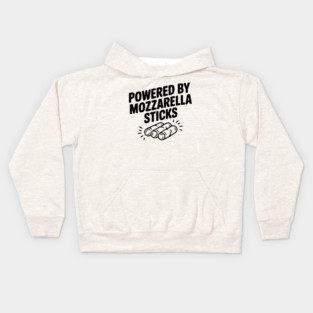 Powered by Mozzarella Sticks Kids Hoodie