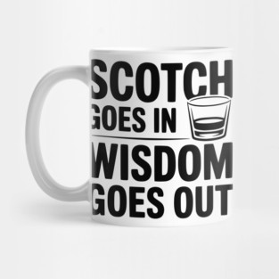 Scotch Goes In Wisdom Goes Out Mug