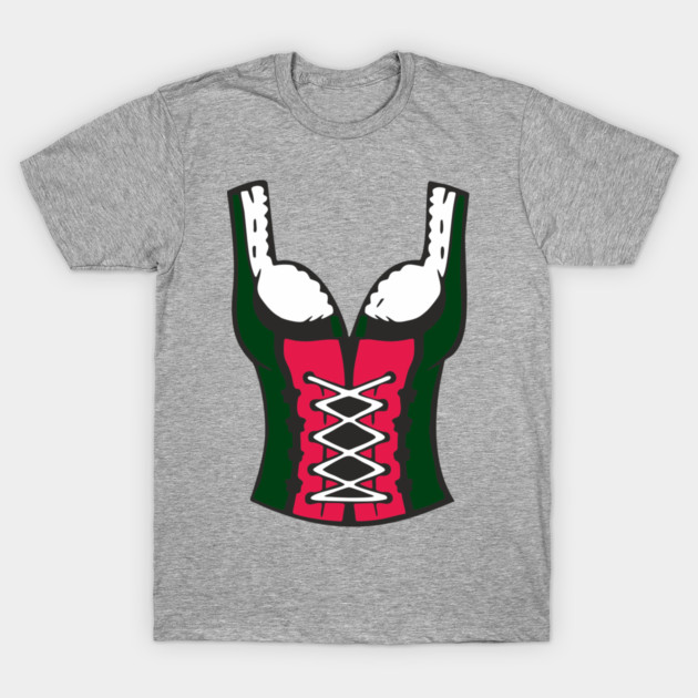 Oktoberfest Corset Top German Dirndl Costume Party T-Shirt by Anticorporati
