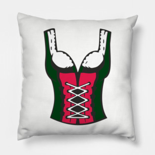 Oktoberfest Corset Top German Dirndl Costume Party Pillow