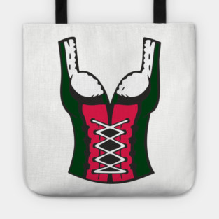 Oktoberfest Corset Top German Dirndl Costume Party Tote