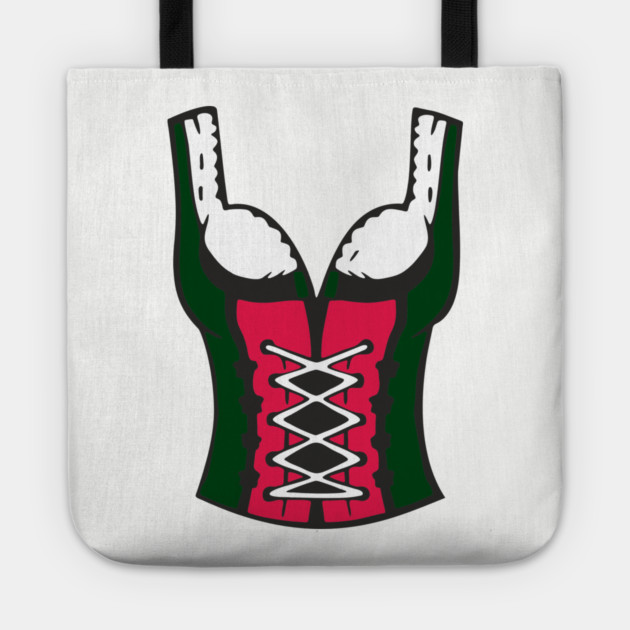 Oktoberfest Corset Top German Dirndl Costume Party Tote by Anticorporati