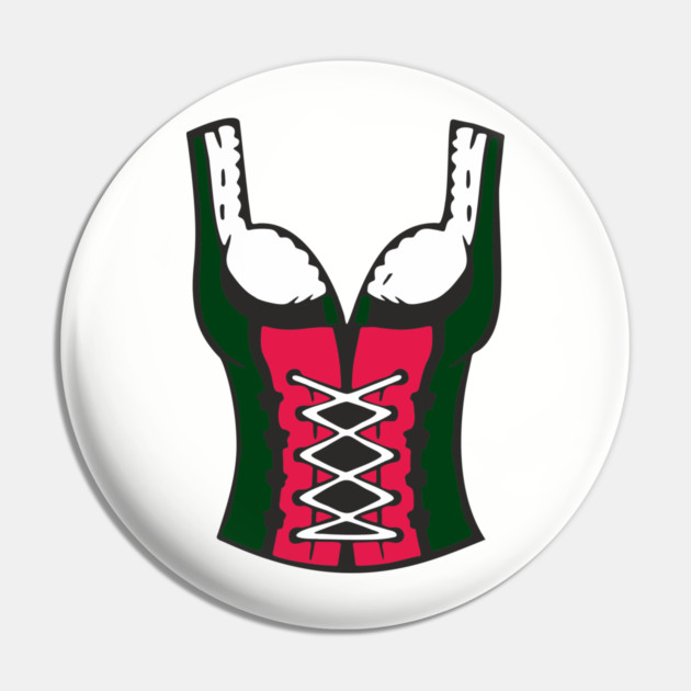 Oktoberfest Corset Top German Dirndl Costume Party Pin by Anticorporati